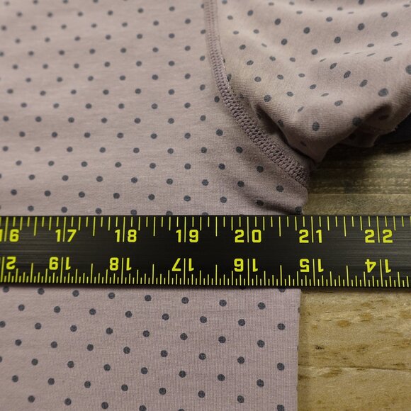 BYLT Drop-Cut Polo Shirt Men’s Large Mauve Gray Polka Dot Stretch - Picture 4 of 7